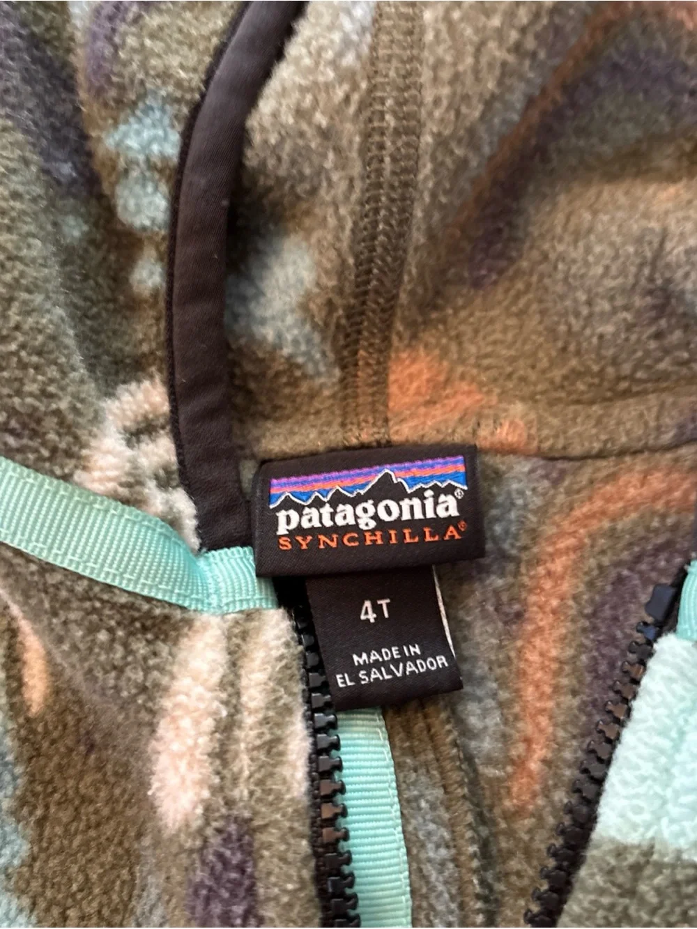 Patagonia Baby Synchilla Fleece Jacket 4T Toddler Hood Zip Cardigan